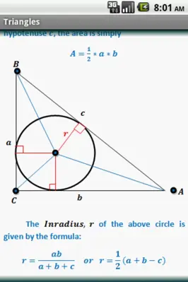 Geometry Formulas android App screenshot 0